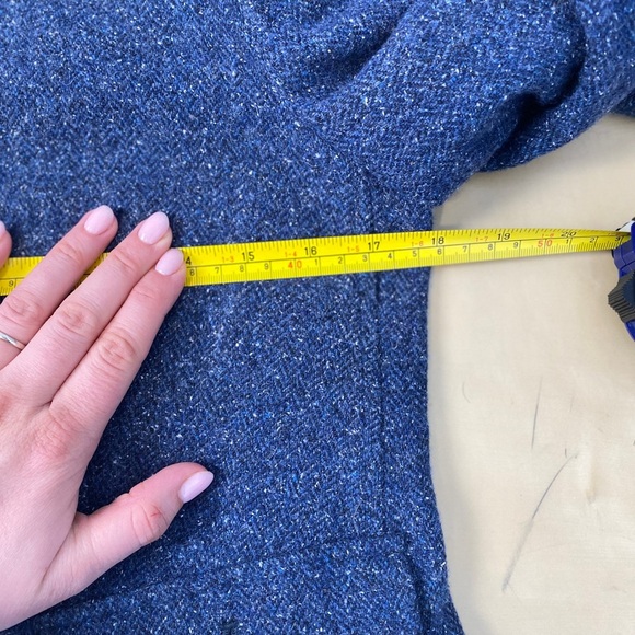 LL Bean Wool Silk Blazer Women XS Blue Academia Classic Timeless Career Polished - Picture 5 of 14